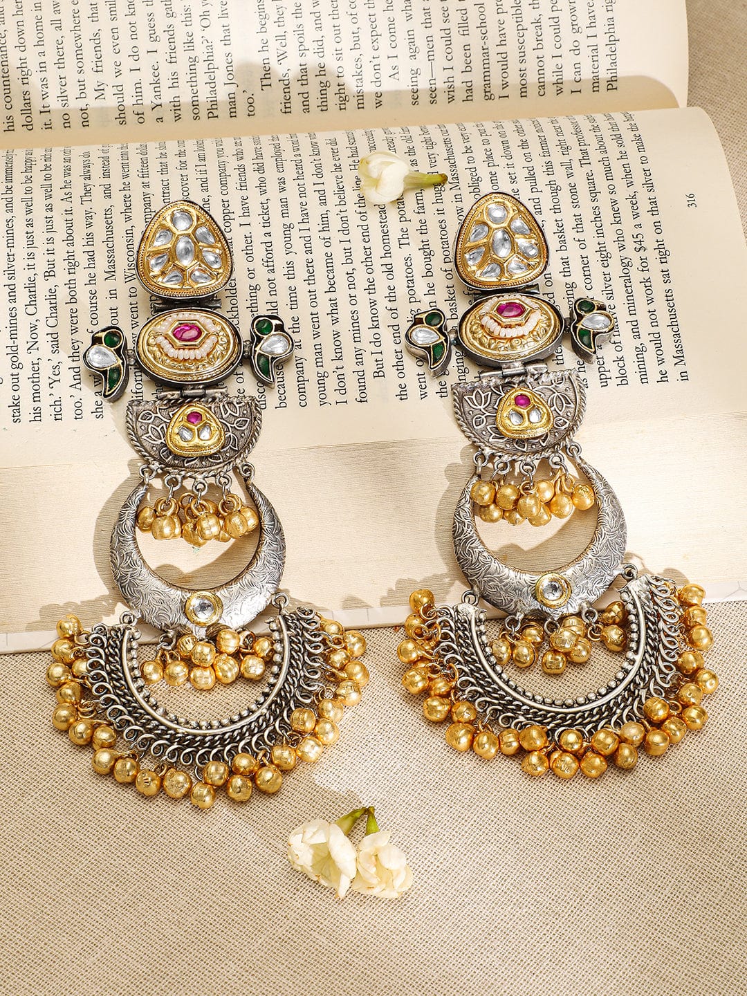 rubans-oxidized-silver-gold-plated-long-chandbali-with-kundan-ruby-emerald-gold-beads-chandbali-earrings-37619553271982.jpg