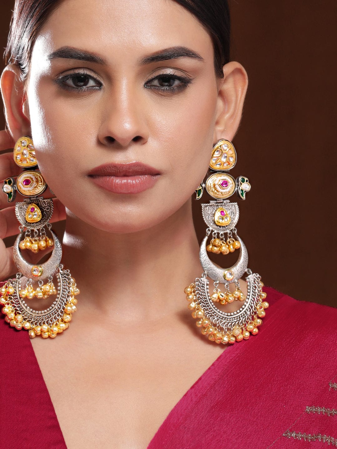 rubans-oxidized-silver-gold-plated-long-chandbali-with-kundan-ruby-emerald-gold-beads-chandbali-earrings-37619553370286.jpg