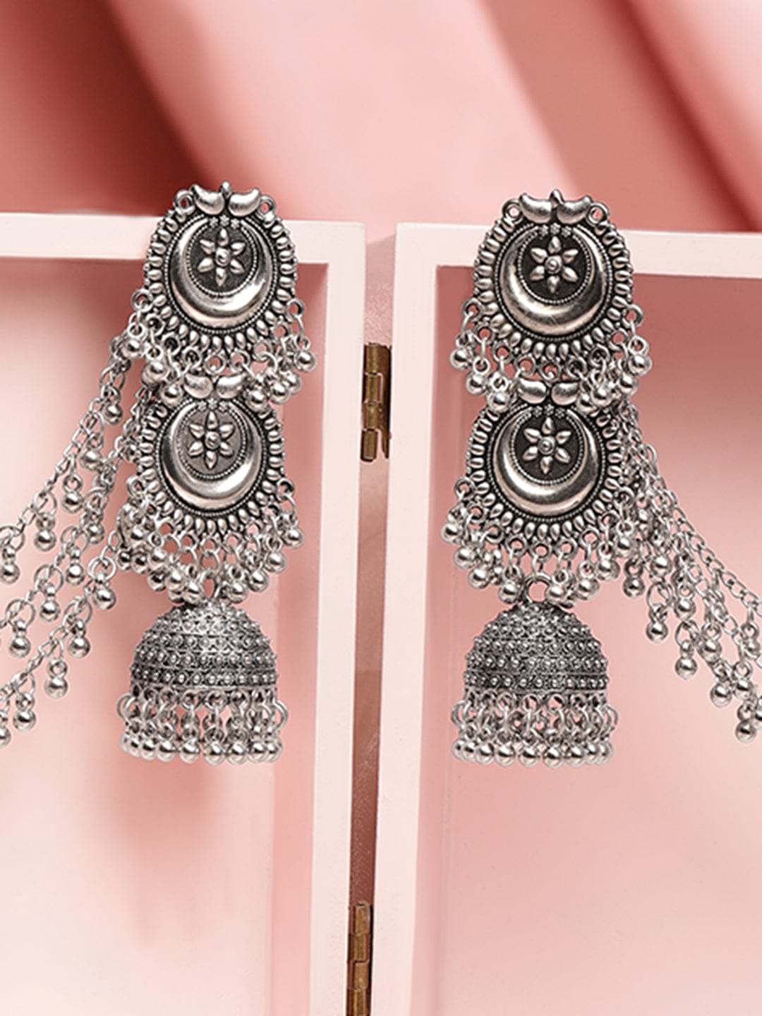 rubans-oxidized-silver-plated-ghungroo-beaded-dome-jhumka-with-triple-layer-hair-chain-jhumka-earrings-1150851955.jpg
