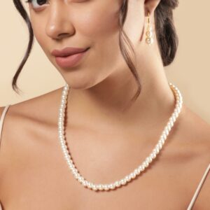 Pearlescent Perfection Exquisite Beaded Necklace Set - White