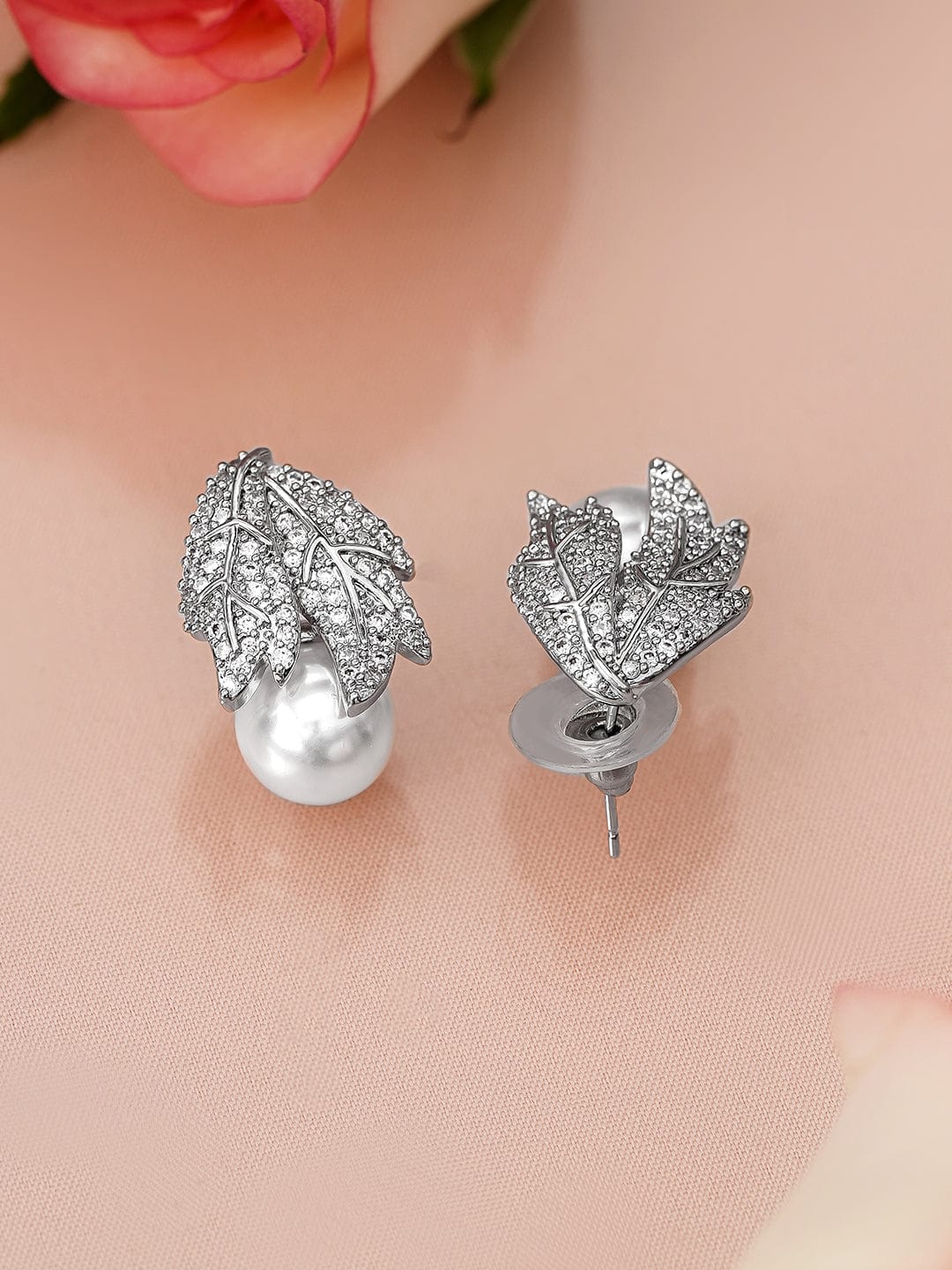 rubans-rhodium-plated-leaf-design-cubic-zirconia-pearl-stud-earrings-earrings-1183138171.jpg