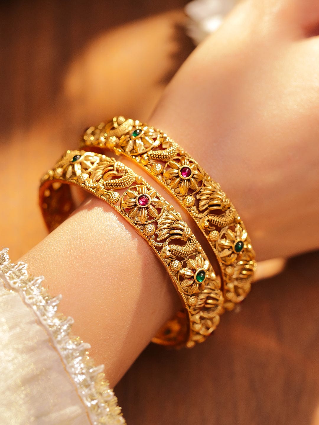 rubans-set-of-2-18k-gold-plated-emerald-green-ruby-pink-stone-studded-floral-peacock-design-bangles-bangles-bracelets-1181688652.jpg