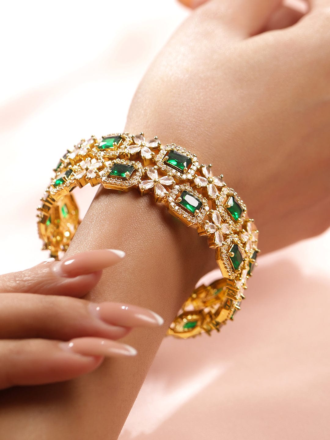 rubans-set-of-2-18k-gold-plated-emerald-green-white-cubic-zirconia-studded-floral-bangle-bangles-bracelets-1175351024.jpg