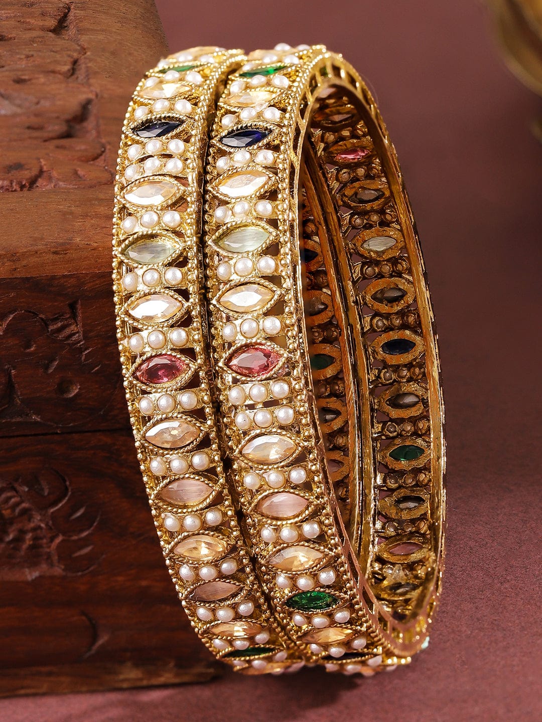 rubans-set-of-2-18k-gold-plated-mini-pearl-studded-multi-coloured-stone-patterned-bangle-bangles-bracelets-1174668445.jpg