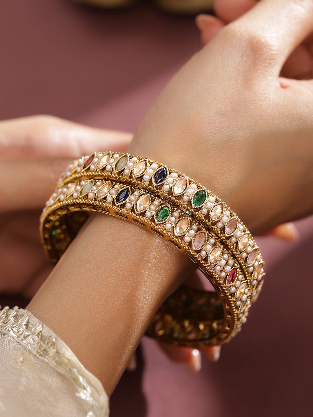rubans-set-of-2-18k-gold-plated-mini-pearl-studded-multi-coloured-stone-patterned-bangle-bangles-bracelets-1174668446.jpg