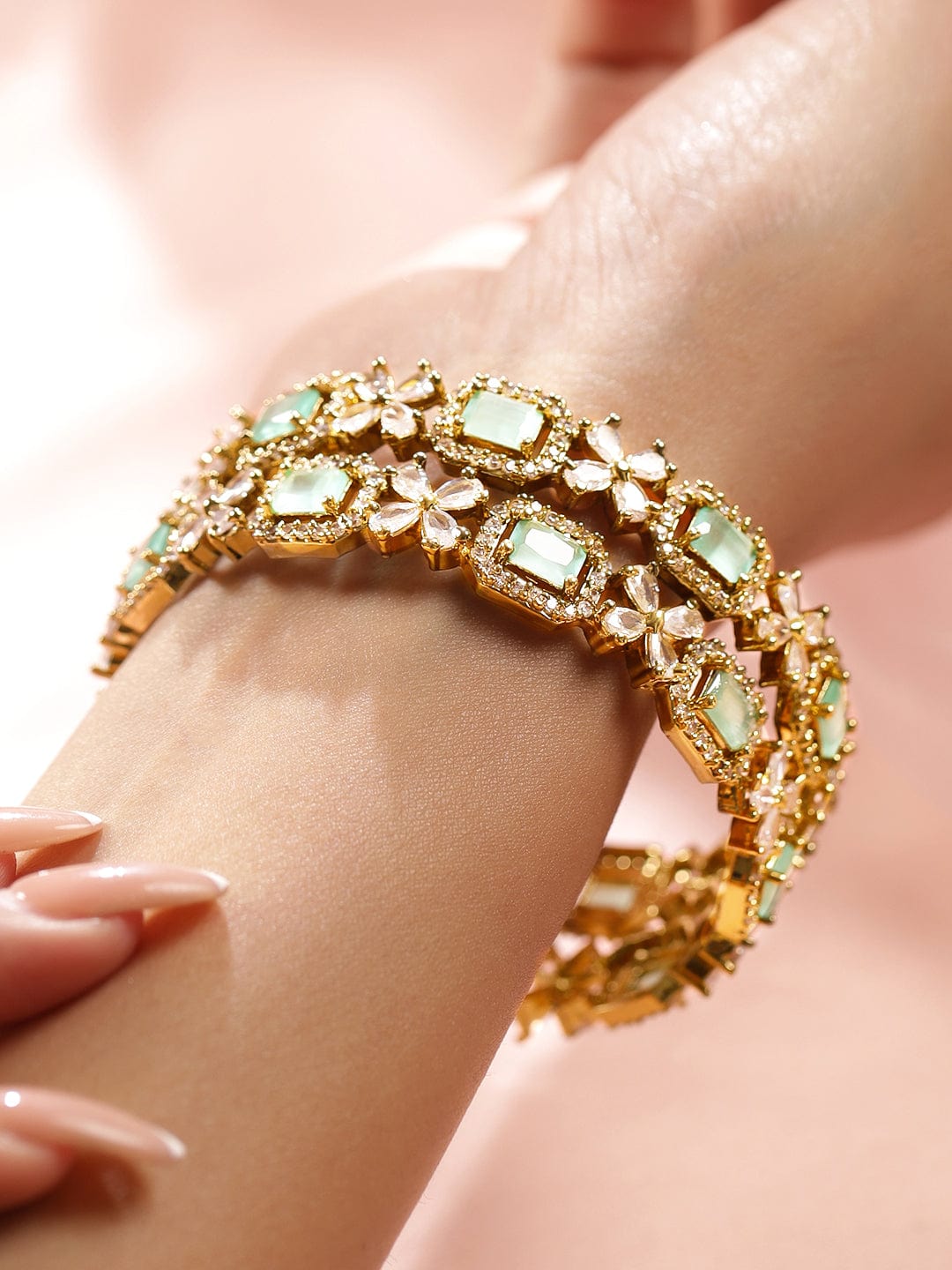 rubans-set-of-2-18k-gold-plated-mint-green-white-cubic-zirconia-studded-floral-bangles-bangles-bracelets-1175351032.jpg