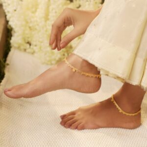 Set Of 2 Gold-Plated Anklet - Gold
