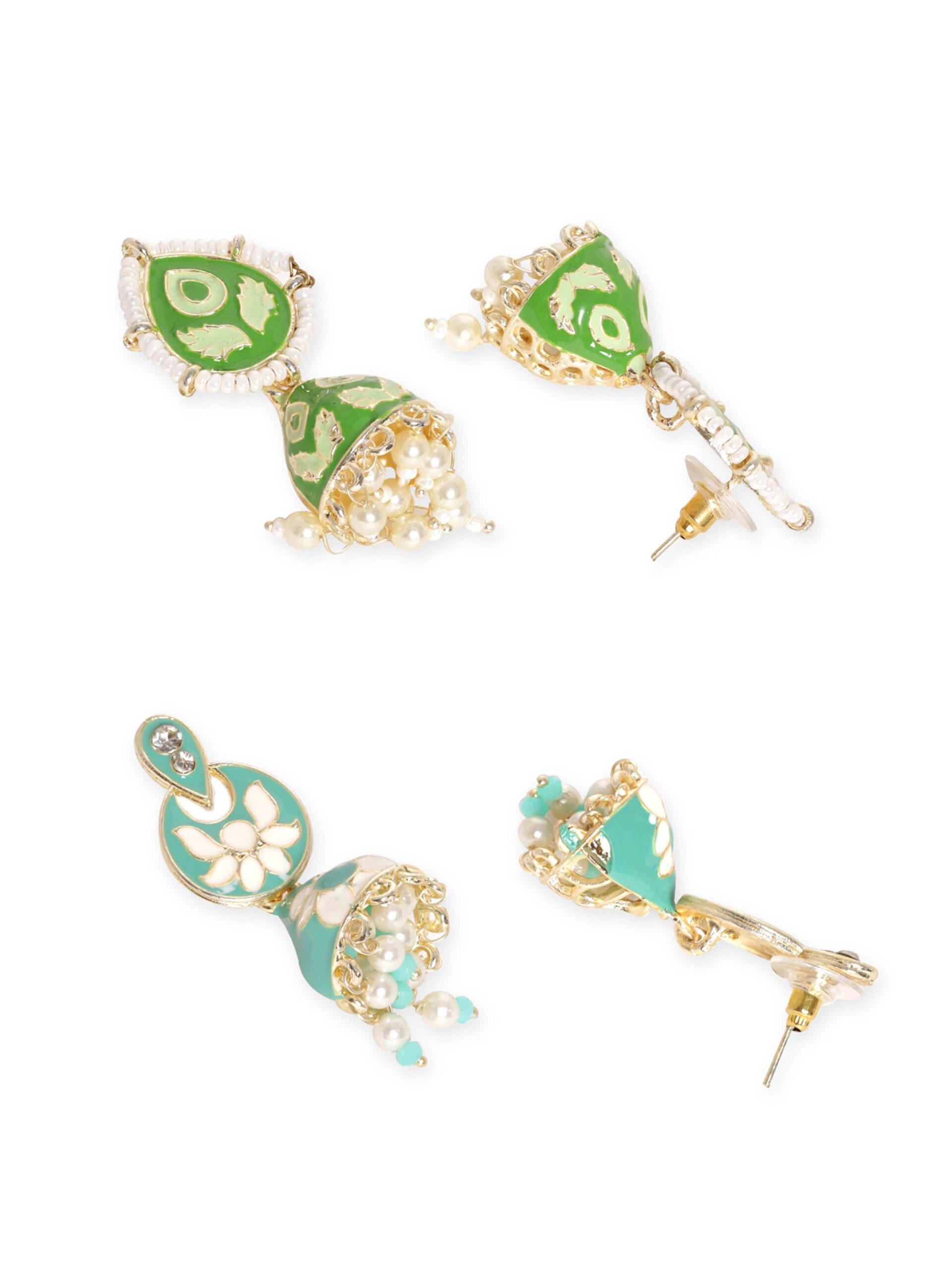rubans-set-of-2-meenakari-mint-blue-and-mint-green-jhumka-with-white-beads-earrings-earrings-34579916030126.jpg