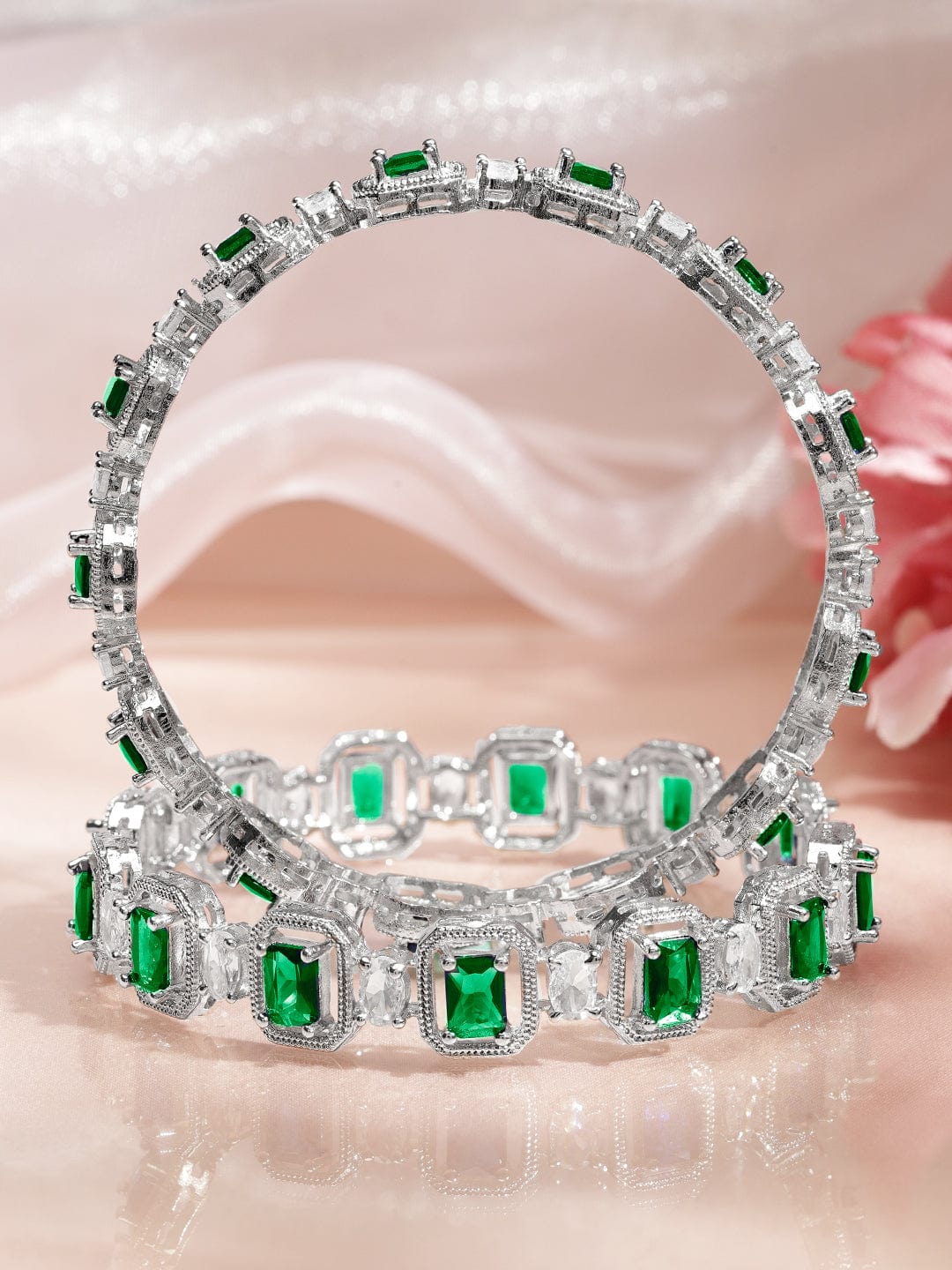 rubans-set-of-2-rhodium-plated-emerald-green-white-cubic-zirconia-studded-floral-bangles-bangles-bracelets-1175337063.jpg