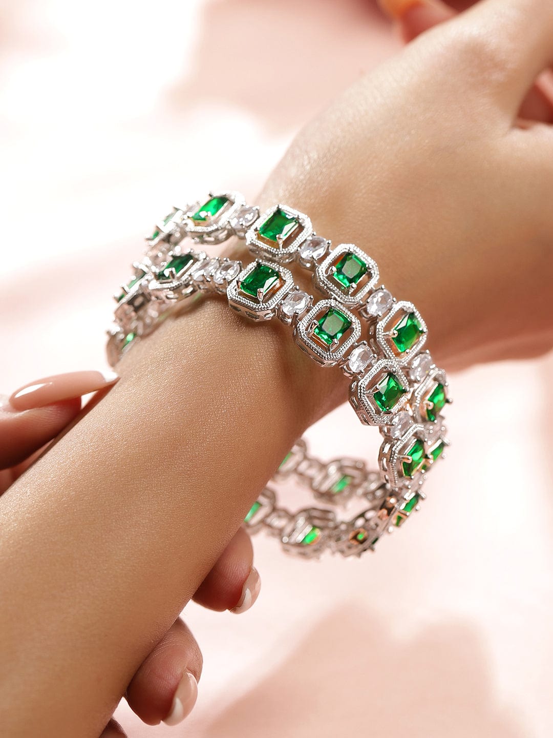 rubans-set-of-2-rhodium-plated-emerald-green-white-cubic-zirconia-studded-floral-bangles-bangles-bracelets-1175337065.jpg