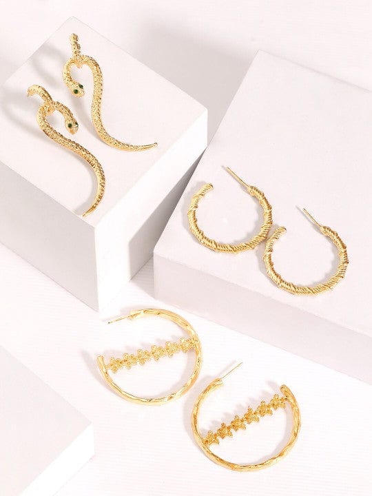 rubans-set-of-3-18k-gold-plated-textured-hoop-earrings-with-snake-drop-design-earrings-37673000435886.jpg