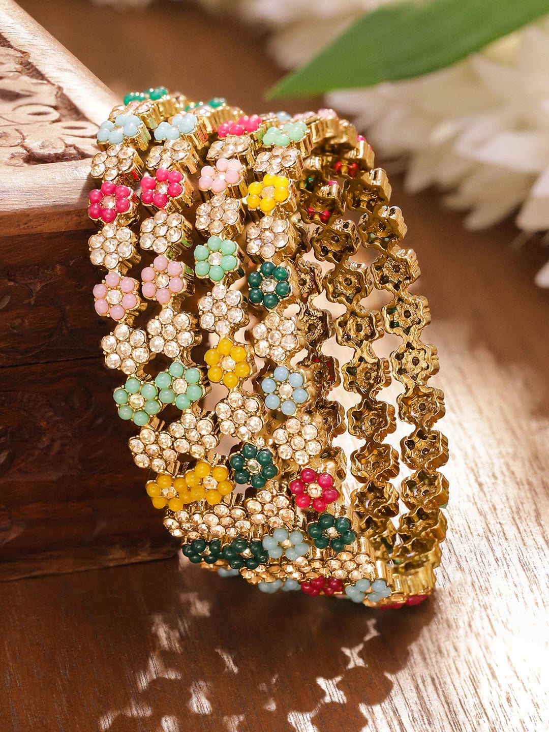 rubans-set-of-4-18k-gold-plated-multicolor-bead-stone-studded-mini-floral-design-handcrafted-bangles-bangles-bracelets-1184214036.jpg