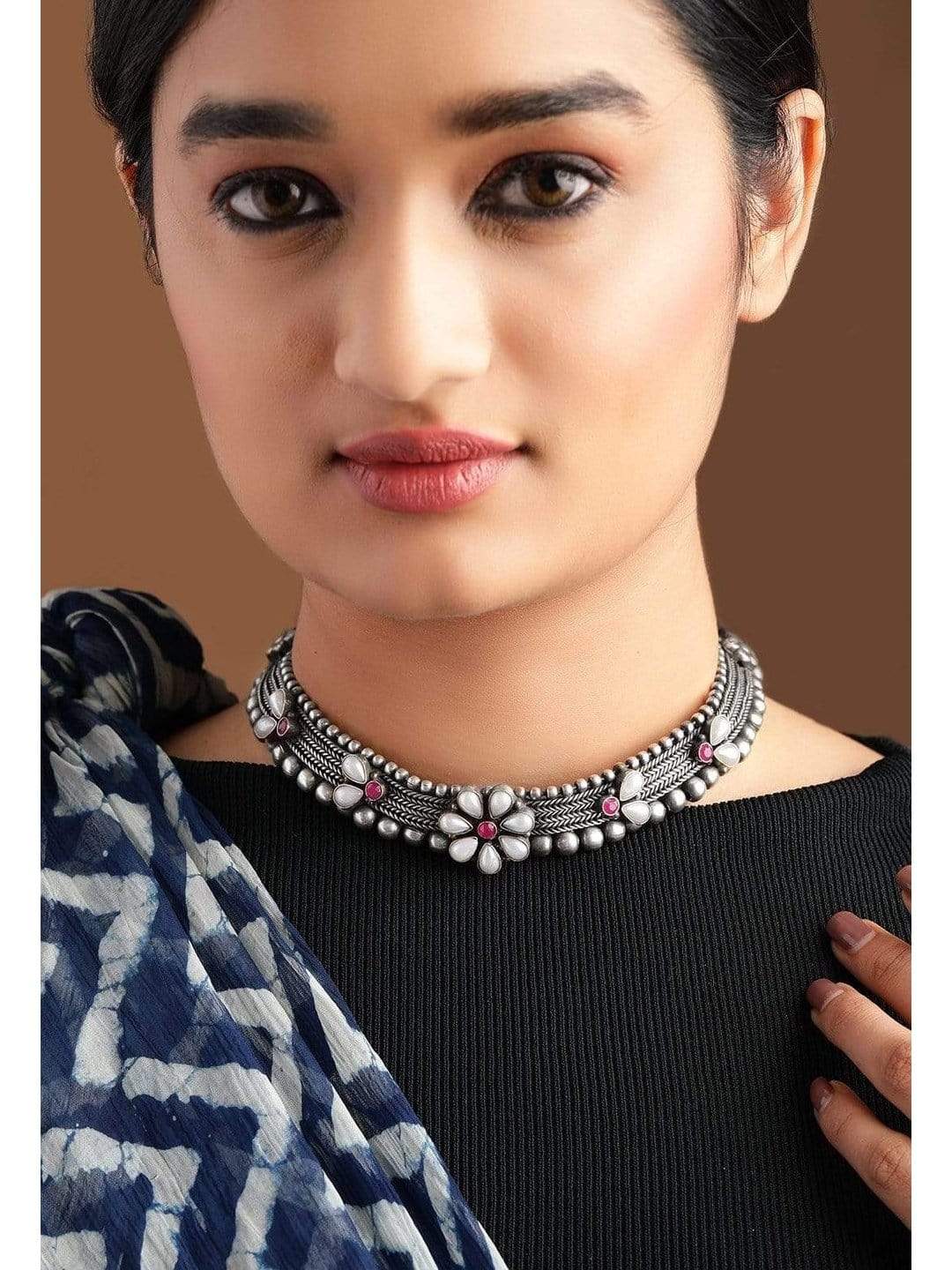 rubans-silver-plated-handcrafted-oxidised-floral-choker-chain-necklaces-16708128407632.jpg
