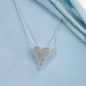 925 Silver Spectacular Silver Symphony AD Necklace - Silver