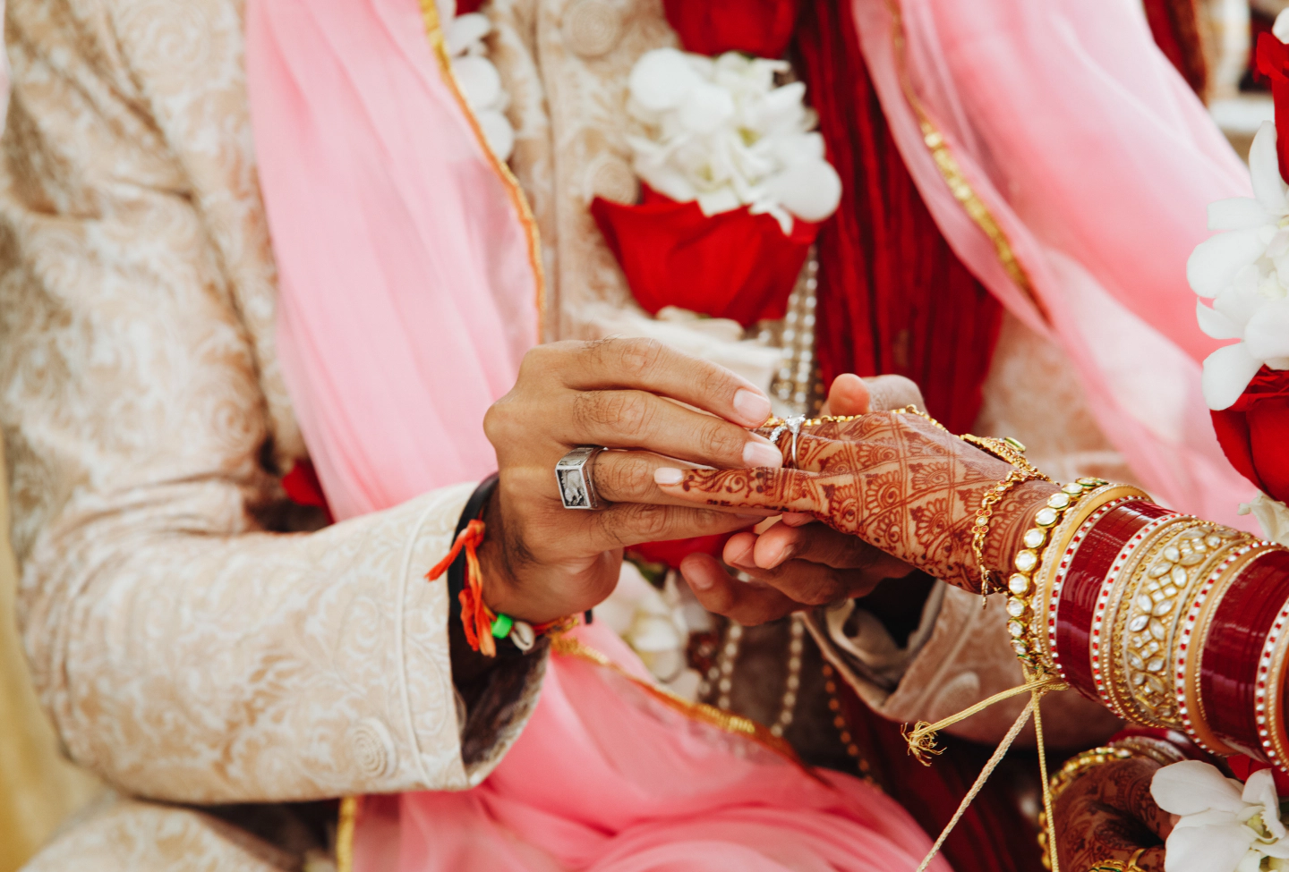 wedding-ritual-putting-ring-finger-india
